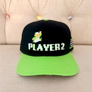 Player 2 Black and Green Nintendo Player 2 Cap
